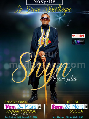 Shyn‍ en concert La Sirène Hell-Ville‍ La Sirene Ambatoloaka‍