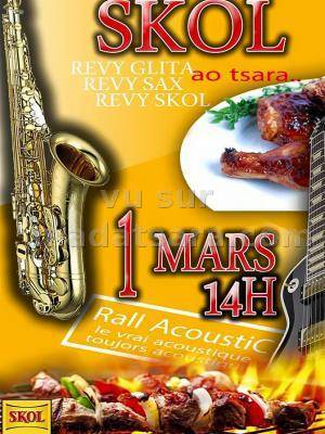 Skol a tsara revy glita, revy sax, revy skol au Rall Acoustic