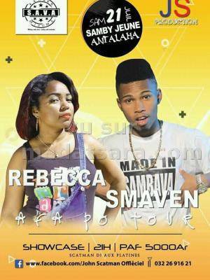 Smaven & Rebecca en show case Discothèque Samby Jeune Antalaha