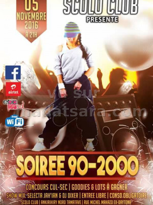 Soirée 90-2000 - Scolo Club Ankirihiry‍