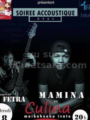 Soirée accoustique Mamina Restaurant Culina Ivato