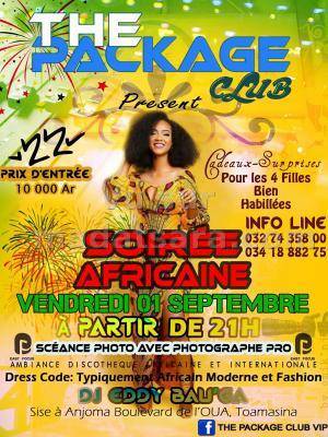 Soirée africaine Package Club