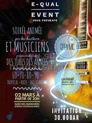 Soirée animée par des chanteurs et musiciens Gare des Manguiers Toamasina