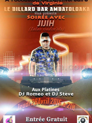 Soirée avec Jijih - Le Billard Bar Ambatoloaka