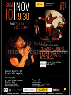 Soirée culturelle et solidaire - Lalatiana‍ - Le 167 Théâtre de Neuilly - France‍