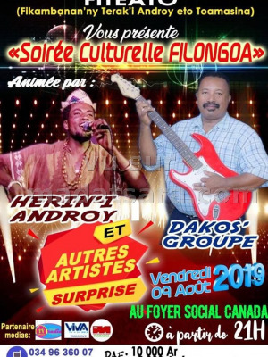 Soirée culturelle Filongoa - Herin'Androy‍ - Dakos'Group‍ - Foyer Social Canada Toamasina‍