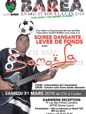 Soirée dansante levée de fonds avec Samoela‍ - Star even'ts Darimene Réception Genas‍