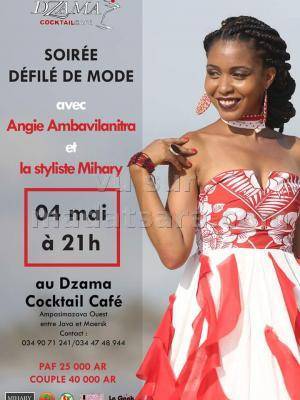 Soirée défilé de mode Angie Dzama Cocktail Café Antananarivo