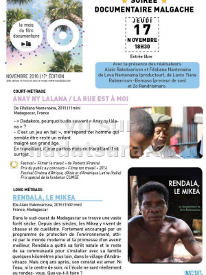 Soirée documentaire malgache - IFM - Institut Français de Madagascar‍