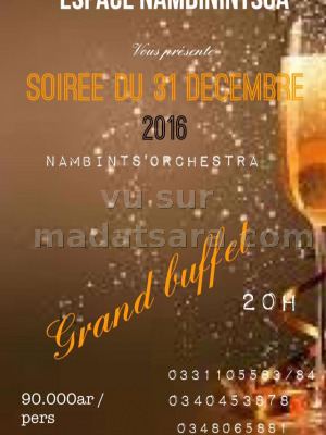 Soirée du 31 décembre 2016 - Espace Nambinintsoa Talatamaty‍