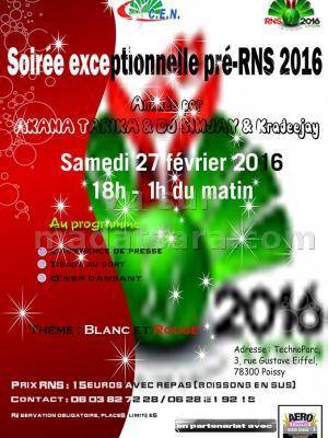 Soirée exceptionnelle RNS 2016 animée par Akama Tarika & Dj Simjay & Kradeejay au Technoparc Poissy