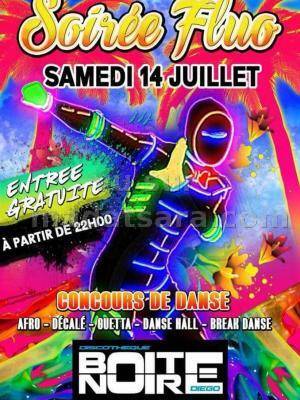 Soirée fluo Discothèque Boite Noire Antsiranana