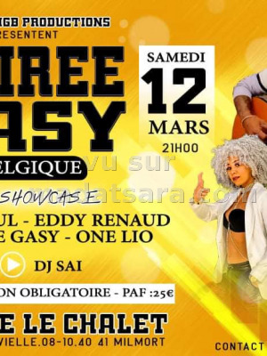 Soirée gasy - Salle Le Chalet Milmort‍ - Yvon Paul‍ Eddy Renaud‍ One Lio‍ Blonde Gasy