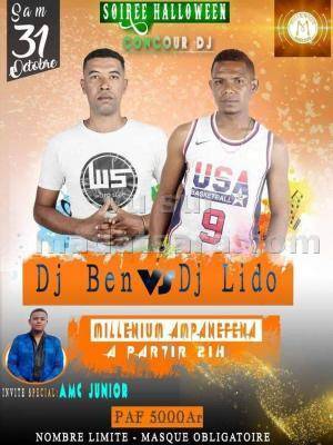 Soiree halloween concours de dj Millenium Discothèque Ampanefena