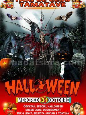 Soirée halloween Taxi Be Club Toamasina