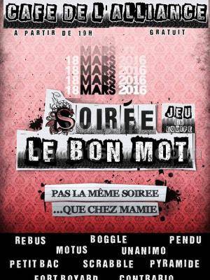 Soirée Le Bon Mot au Café de l'Alliance
