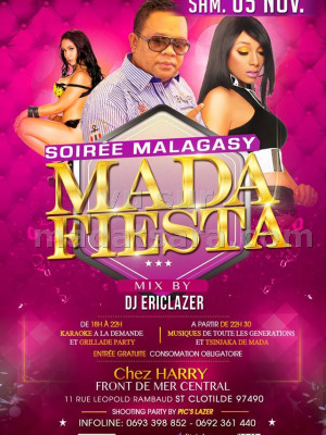Soirée Mada Fiesta avec Dj Eric Lazer‍ - Chez Harry - St Clotilde‍