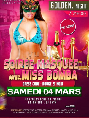 Soirée masquée avec miss bomba Golden Night Ambilobe‍