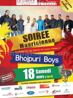 Soirée mauricienne - Le Louvre 313 Antaninarenina‍ avec Bhojpuri Boys