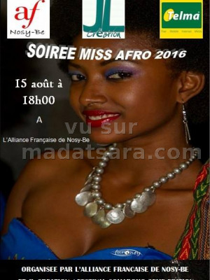 Soirée Miss Afro - Alliance Française de Nosy-Be