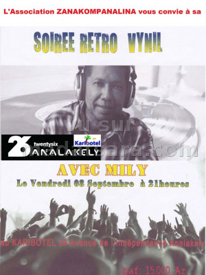 Soirée retro vynil avec Mily Karibotel Twenty Six 26‍