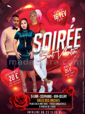 Soirée Saint Valentin - D-Lain‍ , Stéphanie‍ - Salle des Arches Longueville