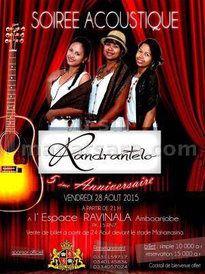 Soirée accoustique avec Randrantelo 5ème anniversaire à l'Espace Ravinala Amboanjobe