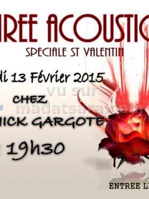 Soirée acoustique Spéciale Saint Valentin chez Jeannick Gargote Antalaha