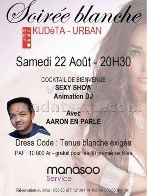 Soirée blanche au Kudéta avec Aaron en Parle