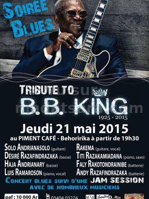 Soirée Blues tribute to B.B. King au Piment Café avec Solo, Desiré Razafindrazaka, Haja Andrianary, Luis Ramarson