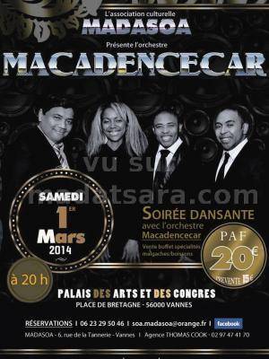 Soirée dansante avec Macadencecar au Palais des Arts et des Congres Vannes
