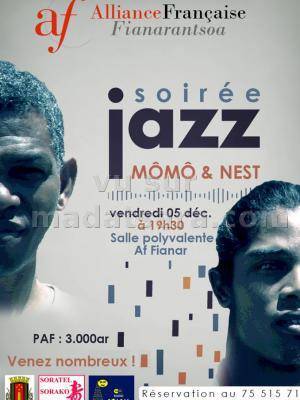 Soirée Jazz avec Mômô et Nest à la Salle Polyvalente de l'Alliance Française de Fianarantsoa