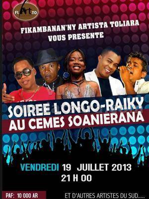 Soirée Longo-Raiky au Cemes Soanierana avec Tsiliva, Francis Turbo, Melky, Firmin...
Quelques vid