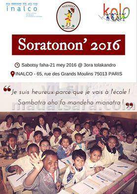 Soratonon'2016 INALCO Paris