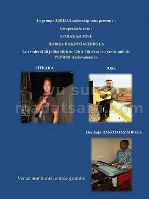 Spectacle avec José (Tarika Hasina) Uprim Andavamamba