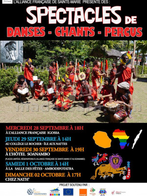 Spectacle de danses - chants & Percus - AF - Sainte-Marie‍