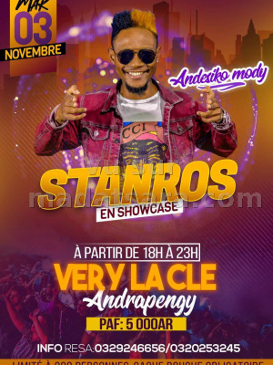 Stanros‍ en show case Very La Cle Andrapengy