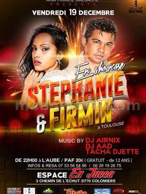 VENDREDI 19 DECEMBRE 
AINA FRANCE MALGACHE
presente
STEPHANIE &amp; FIRMIN 
22H à l’AUBE
DJ