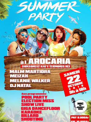 Summer Party à l'Arocaria Ankadikely Ilafy
