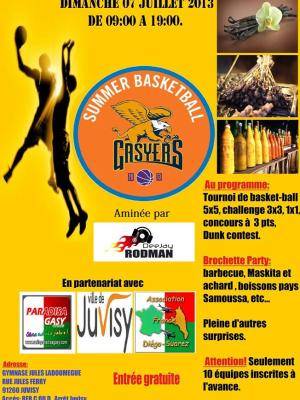 Animé par Deejay Rodman
Au programme : Tournoi de Basket Ball
Brochette Party