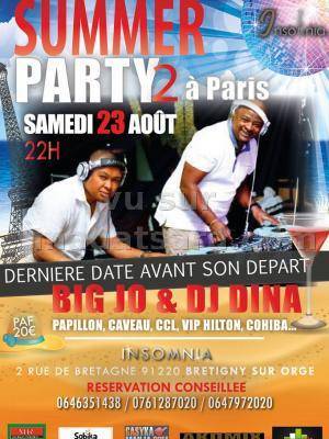 Summer Party 2 avec Big Jo et Dj Dina à l'Insomnia