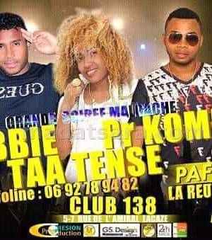 Taa Tense, Robbie, Pr Komedo en show case Club 138 - La Réunion