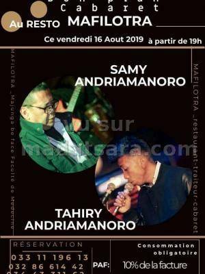 Tahiry Andriamanoro & Samy Andriamanoro - Resto Mafilotra Majunga Be