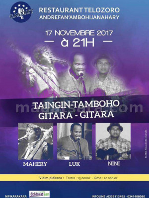 Taingin-tamboho gitara-gitara - Restaurant Telozoro‍ avec Mahery‍ , Luk‍ & Nini Kolibera‍