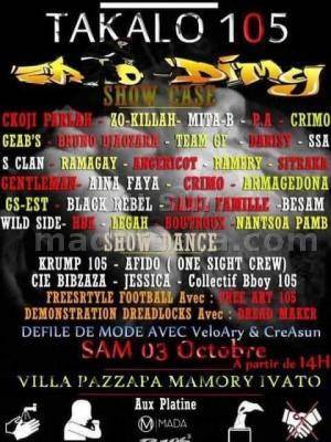 Takalo 105 show case Pazzapa Mamory Ivato