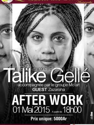 Talike Gelle en concert accompagnée par le groupe Mo'Art à l'hotel des termes Antsirabe