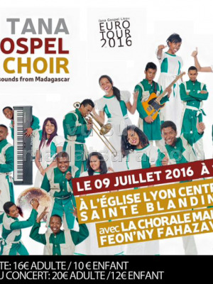 Tana Gospel Choir en concert à l'Eglise Lyon Centre Saint Blandine