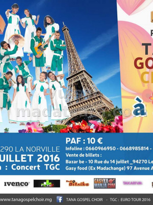 Tana Gospel Choir en concert au Le Voilier91 Paris