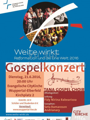 Tana Gospel Choir - GospelKonzert - Kirchplatz Wuppertal Elberfeld