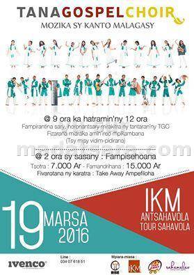 Tana Gospel Choir mozika sy Kanto Malagasy au IKM Antsahavola